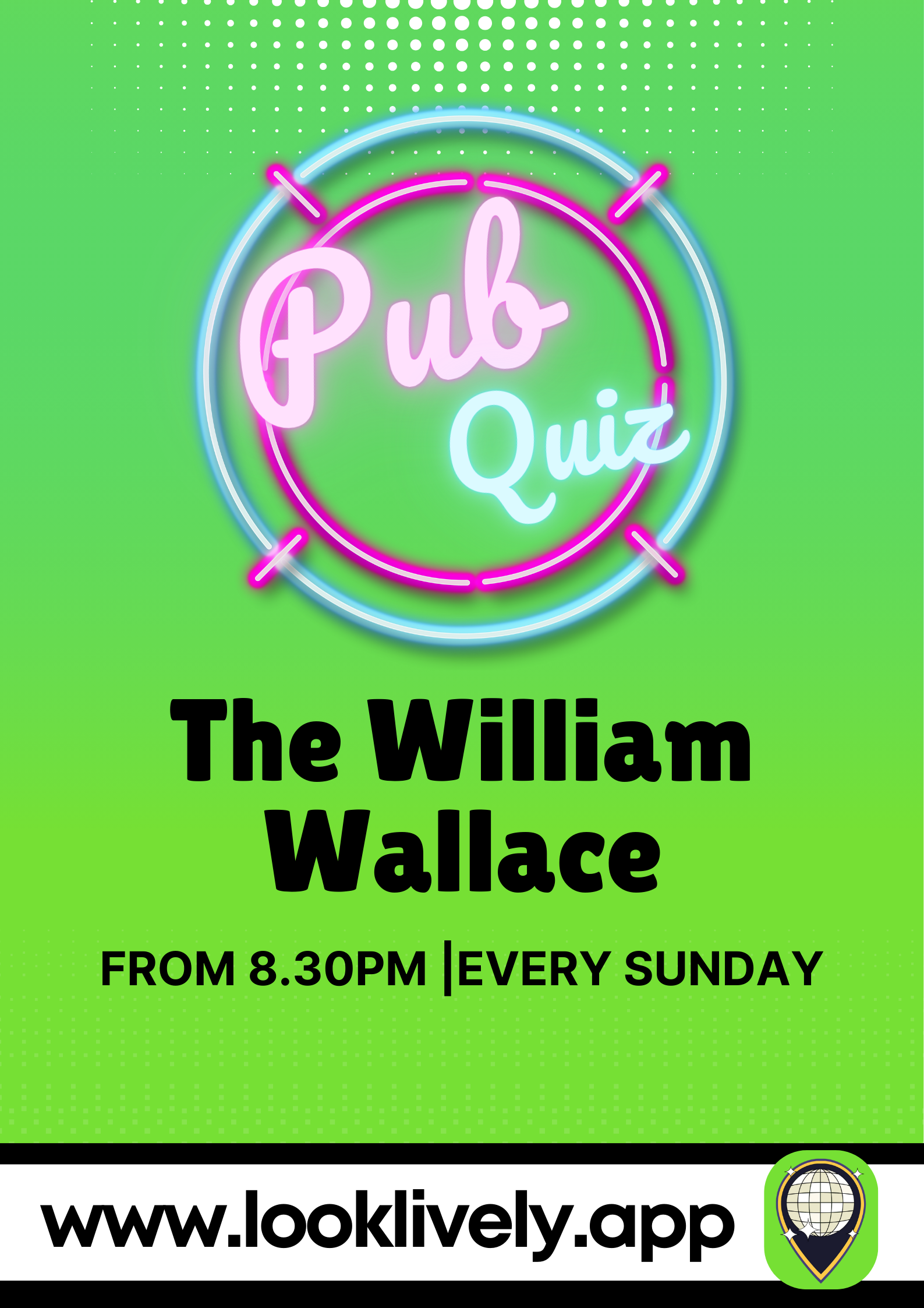 Purple Modern Neon Quiz Night Poster (1)